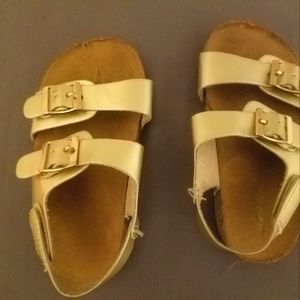 Old Navy gold sandals for baby - size 18-24 months